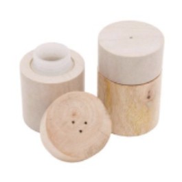 Marble and Wood - Salt & Pepper Shakers