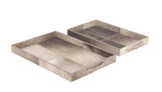 Large Gray Cowhide Tray (1)