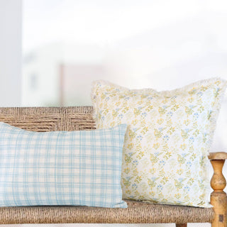 Freya Plaid Lumbar Pillow Cover – Decorative, Soft Fabric