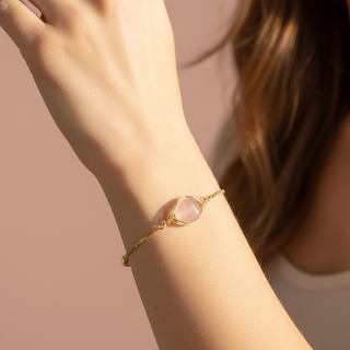 Rose Quartz Crystal Protection Bracelet