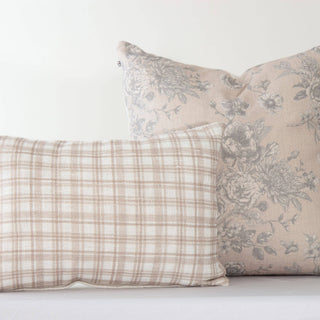 Freya Plaid Lumbar Pillow Cover – Decorative, Soft Fabric