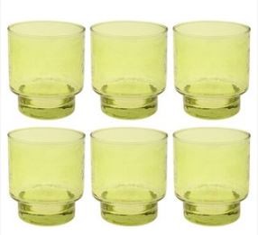 Celery Green Stacking Glasses