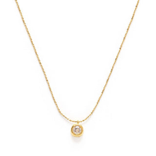 Single 5mm Crystal Pendant Necklace