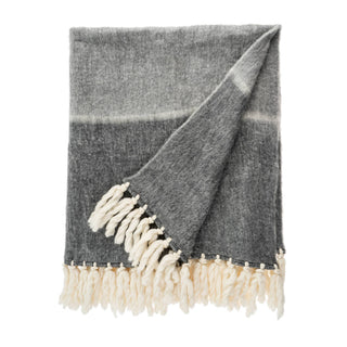 Grey Melange Mohair Throw