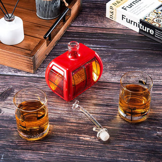 Gondola Wine & Whiskey Decanter - 34 OZ & Two 10 Oz