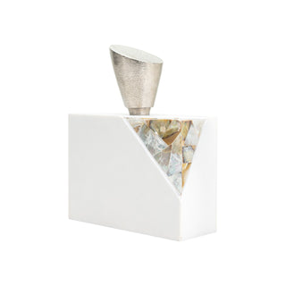 White Resin Decorative Bottle