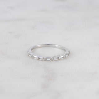 Quartz Crystal Baguette Ring - 14k gold plate over sterling silver
