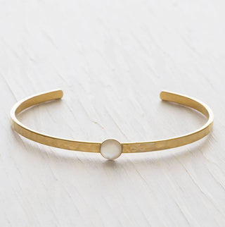 Mother of Pearl Hammered Cuff