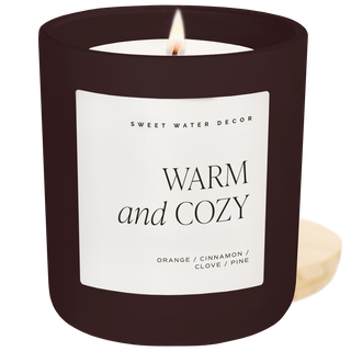Warm and Cozy 15 oz Soy Candle, Matte Jar - Decor