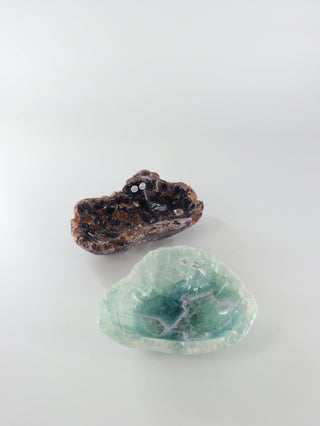 Large Fluorite Bowl - purple and brown