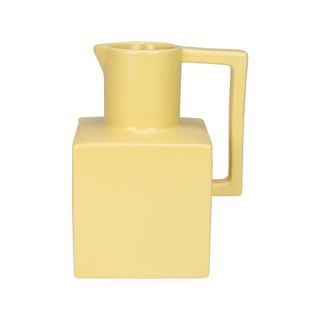 Modern Yellow Square-Shaped Pitcher/Vase