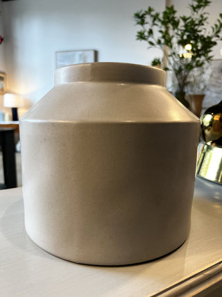Taupe/Grey Pot - Jar - Farmhouse Style