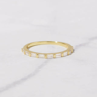 Quartz Crystal Baguette Ring - 14k gold plate over sterling silver