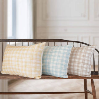 Freya Plaid Lumbar Pillow Cover – Decorative, Soft Fabric