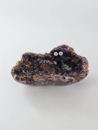 Large Fluorite Bowl - purple and brown