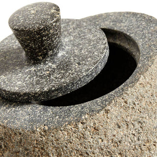Stone-looking Jar with Lid
