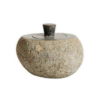 Stone-looking Jar with Lid