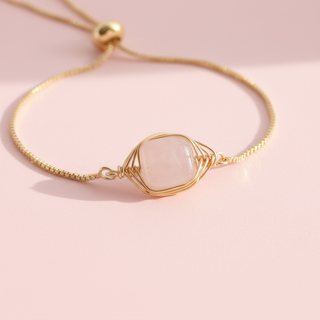 Rose Quartz Crystal Protection Bracelet