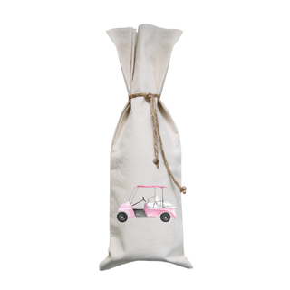 Golf cart pink wine bag