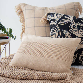 Lennox Woven Textured Pillow Cover –Soft, Stylish Decorative