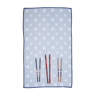 NORDIC SKI blu Kitchen Tea Towel