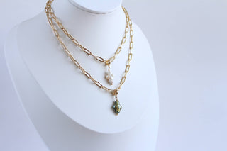 Cross Baroque Pearl Necklace