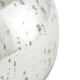 Small Metallic Silver Glass Table Lamp with Gold Accents