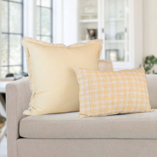 Freya Plaid Lumbar Pillow Cover – Decorative, Soft Fabric