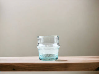 Handblown Glasses, Set of 2 Blue Glasses, Recycled Tumbler