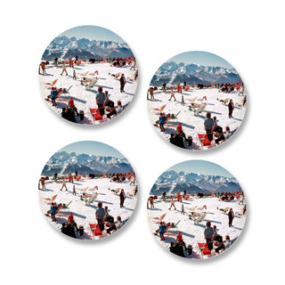 Ceramic Coasters (Set of 4) - Ski Vacay
