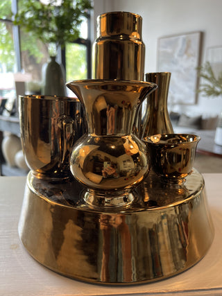 Gold Vase Sculpture
