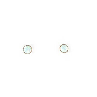 Opal Small Stud Earrings 14k Goldfill bezels