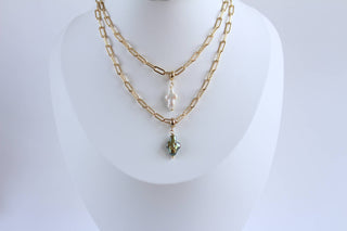 Cross Baroque Pearl Necklace