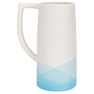 Artistic Ceramic Pitcher in Pastel Blue