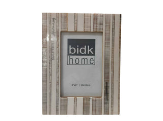 White & Light Grey Resin Picture Frame 4"x6”