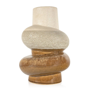 Ceramic 2-toned Table Vase, Large