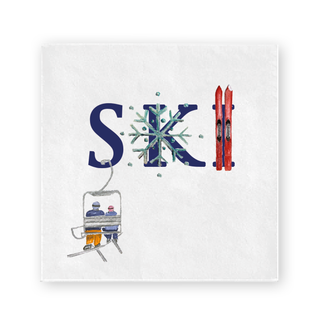 Ski limited edition cocktail napkin