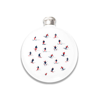 Round Flask - Skiers