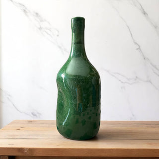 Handmade Green Vase – Moroccan Pottery from Marrakech