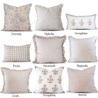 Freya Plaid Lumbar Pillow Cover – Decorative, Soft Fabric