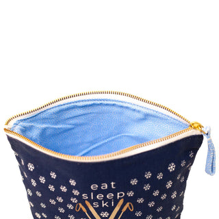 EAT SLEEP SKI NAVY Pouch, Medium