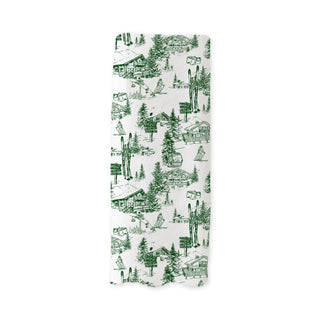 Scalloped Guest Towel - Ski Toile