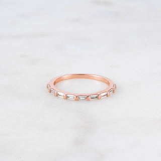 Quartz Crystal Baguette Ring - 14k gold plate over sterling silver