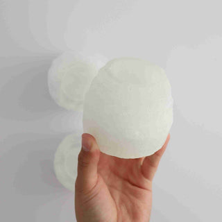 ONE Selenite/Satin Spar Rustic Candle Holder