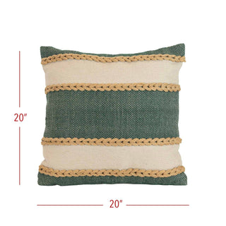 Cindy 20x20 Outdoor Indoor Farmhouse Green Filled Pillow