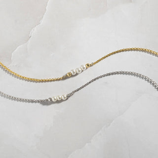 3 Pearl Bracelet - 14k gold plate over silver