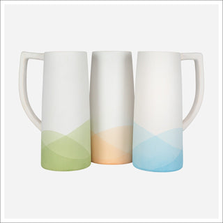 Artistic Ceramic Pitcher in Pastel Blue