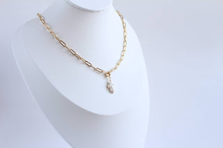 Cross Baroque Pearl Necklace