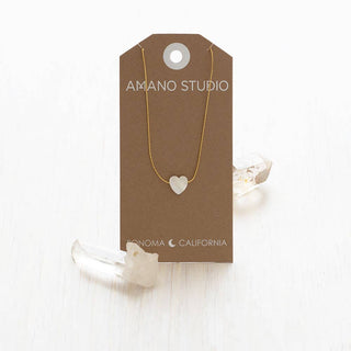 Mother of Pearl Heart Necklace