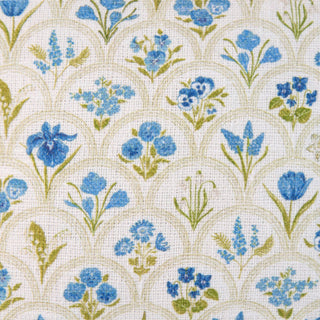 Harlow Blue Floral Garden Pillow Cover – Hand Drawn Design